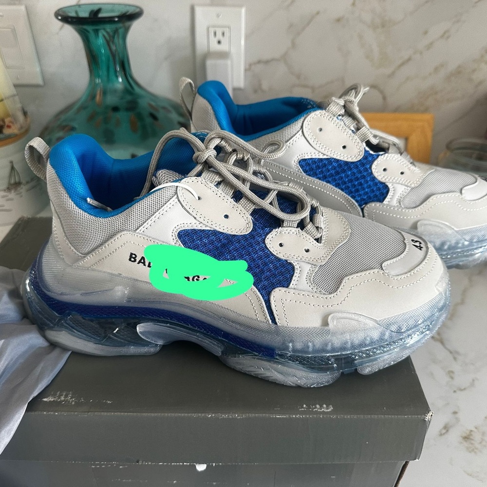 Balenciaga Kids Sneakers in Blue and Gray